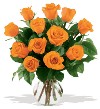 Dozen Orange Roses 012