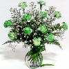 Dozen Green Carnations