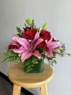 Red Roses and Pink Lilies